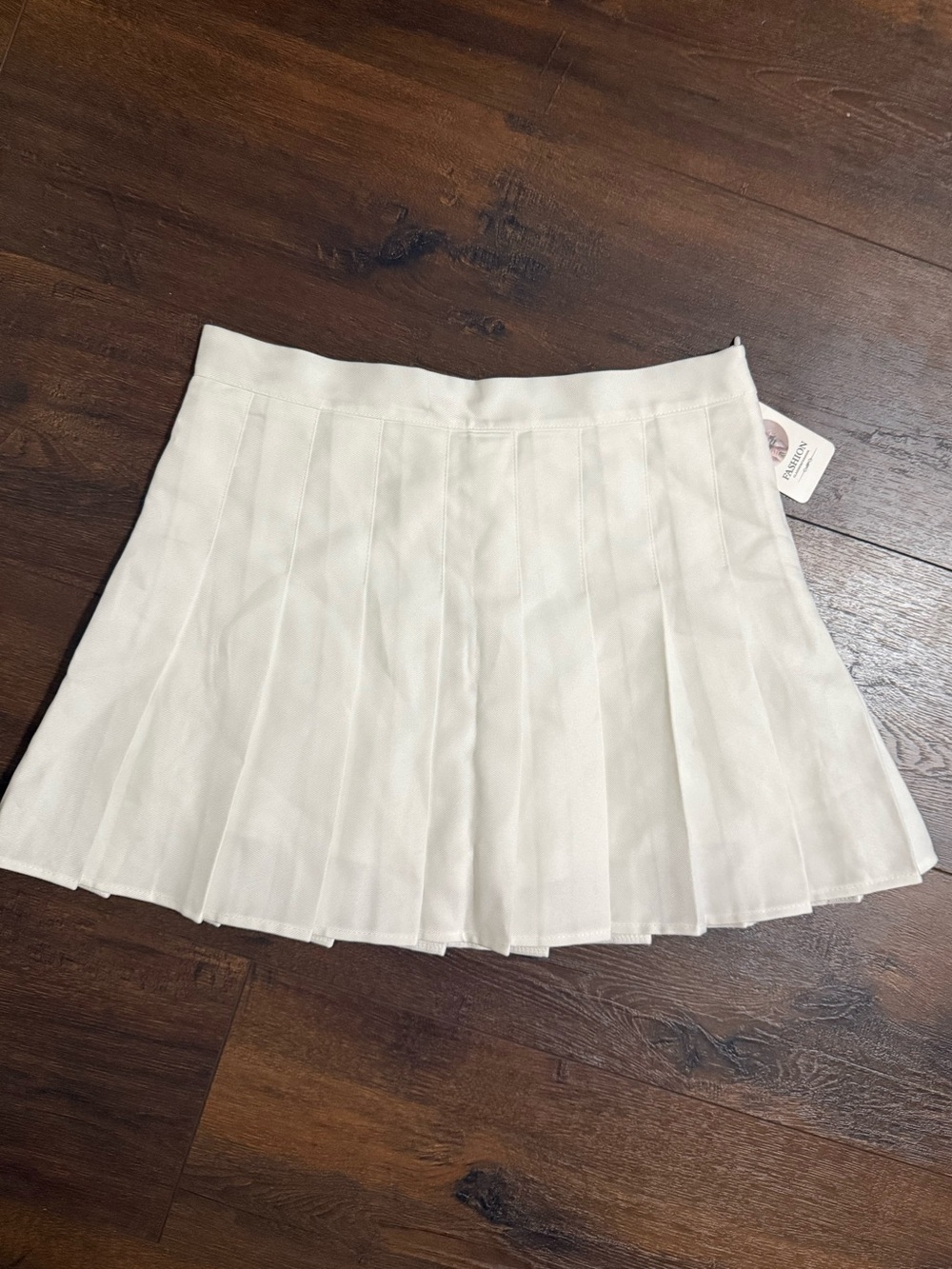White Pleated Mini Skort - Brand Unknown